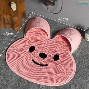 [SG Stock]Bathroom Anti-slip Mat Bath Handy Tool Silicone Shower Mat Massage Pad Shower Brush Foot Scrubber Massager Mat Wash Feet Exfoliation