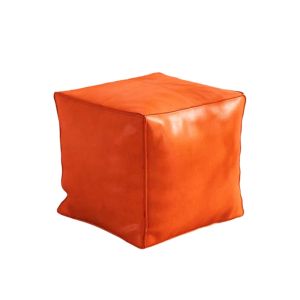 BAGUO(霸果) Non-Slip Storage Stool Waterproof Large Capacity PU Leather Ottoman Modern Stackable Unstuffed Cushion Cover Room