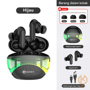 HUKKY MR4 TWS Earphone Bluetooth 5.4 Gaming ANC Noise Reduction Headset HiFi Stereo With Mikrofon Wireless Headset Bluetooth