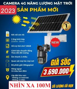 Camera Năng Lượng Mặt Trời sim 4G 2k 4.0 megapixel FULL HD- CAMERA NĂNG LƯỢNG MẶT TRỜI 4G GIÁ RẺ T5/2023