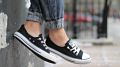 Converse All Star (Slip-on) Shoreline - Black รองเท้า คอนเวิร์ส แท้ ผู้หญิง ทรงสวม. 