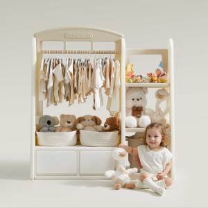 SG Stock - Kids Wardrobe Children Closet Toddles Cabinet Nursery Closet Cabinet Storage Modern Wardrobe for Children Room Decoration Wardrobe Fast Delivery