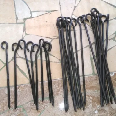 (isi 10pcs) Patok Tenda Besi / Pasak Tenda Bahan Besi Panjang 20cm - 30cm - 40cm