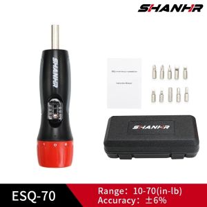 SHANHR 1/4” Drive Torque Wrench Screwdriver Set 10-70 In-lb Preset Torque Screwdriver with 10 Bits for Maintenance Bike Repairing