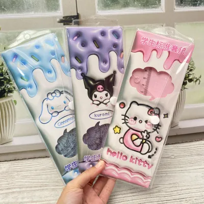 Penggaris Set SANRIO 4 in 1 Lengkap isi 4 Model Garisan Super Cute Lucu / 1 Set Penggaris Ruler Sanrio isi 4 PCS Alat Tulis Sekolah Anak Terlengkap Kualitas Terbaik Bisa Grosir dan COD Harga Termurah