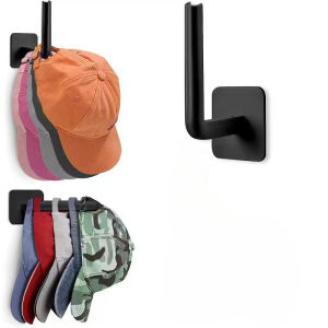 ตะขอชนิด L ตะขอกาวติดทนตะขอที่ไม่เจาะ Pengait Dapur ตะขอเก็บของหมวกเบสบอล