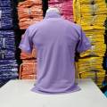 เสื้อโปโล เสื้อโปโลสีม่วง (ม่วงอ่อน)  POLO shirt เสื้อทำงาน เสื้อคอปก เสื้อสีม่วง. 