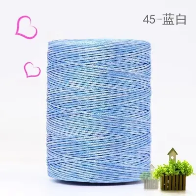 100g/Roll 1mm 230 Meters Ice Silk Summer Crochet Yarn for DIY Knitting Bag Shoes Hat Hollow Polyester Rope Thread Handmade Craft