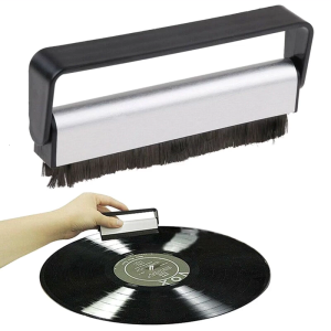 Carbon Fiber Record Brush Anti-Static Vinyl Record Cleaner Brush Record Essential Cleaning Tool for DJs and Music Lovers