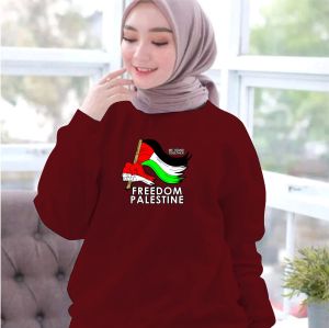 Sale Spesial Sweater Keren Crewneck Kaos Pria Trendy Sweatshirt Kasual Sweter Cowok Freedom Cewek