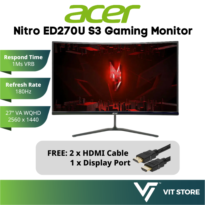 Acer Nitro ED270U S3 Curved Gaming Monitor 27