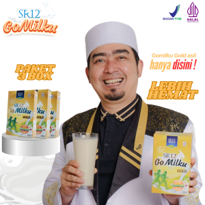 SR12 GoMilku Gold - Paket 3 Box Susu Kambing Etawa Alami untuk Bone & Joint Support