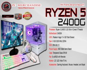 RYZEN 5 2400G GAMING SET [8GB/16GB RAM DDR4] [256GB SSD] [VEGA GRAPHICS] [1 YR WARRANTY]