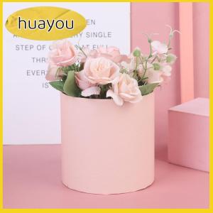 huayou 1 PC Round Flower Paper Boxes Hold The Bucket Gift Packaging Box Party Gift Box