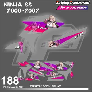 NINJA SS 2000 - 2002 (COD) STIKER STRIPING MOTOR KAWASAKI NINJA SS 2000 - 2002- STIKER LIST STIKER MOTOR DESAIN RACING HOLOGRAM DAN TRANSPARAN BISA COD IP.KODE-188