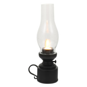 LED Electronic Candle Small Oil Lamp Anti-Rust Metal Body Adjustable Brightness Beach Camping