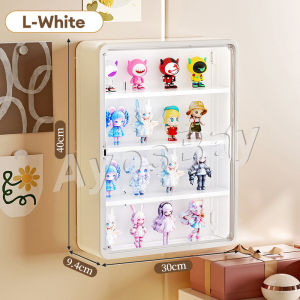 AyosBay Acrylic Display Case Boxes Stackable Transparent Popmart Toy Storage Organizer Magnetic Dustproof Box