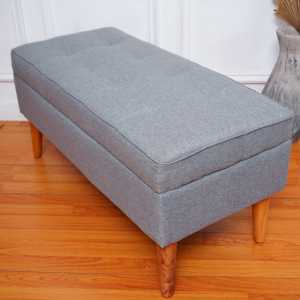 Sofa Bench Kimmy Minimalis Multifungsi dengan Penyimpanan - Bahan Kanvas Nyaman Warna Cream/Abu-Abu/Mocca/Golden/Hitam