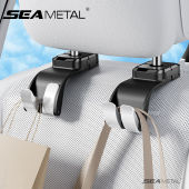 SEAMETAL Car Seat Double Hook Car Headrest Hanging Storage Hook 25KG Load-Bearing Car Hook Hanger Organizer Accessories