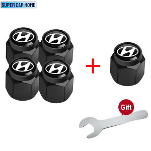 SCH Hyundai Car Tyre Valve Caps Stainless Steel Wheel Stem Air Caps For Hyundai Accent Elantra Tucson