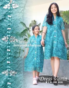 PROMO.... DRESS MIDI TERBARU/MIDI DRESS VANIA COUPLE IBU DAN ANAK/DRESS JUMBO NATALANPESTA DAN TAHUN BARU/PAKAIAN TRADISIONAL/PAKAIAN WANITA TERBARU/DRESS WANITA KEKINIAN