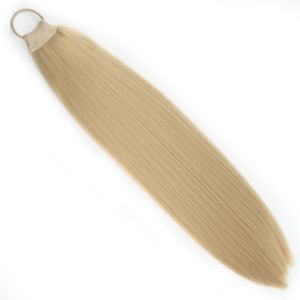 NBANLIKE Tổng hợp Tóc nối đuôi ngựa thẳng dài 24 inch Lông xù Tóc giả đuôi ngựa Phụ kiện tóc Tự nhiên Tóc giả đuôi ngựa bằng dây thun dành cho phụ nữ
