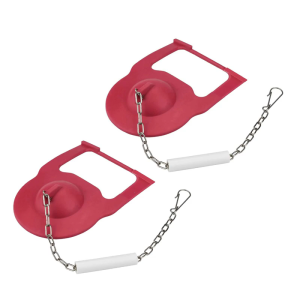 2Pcs High Performances Toilet Flapper Rubber Toilet Flapper Replacement Water Saving Toilet Flapper with Stainless Chain