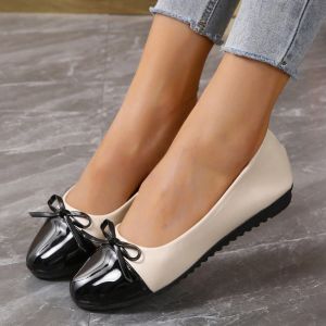 Free Shipping WomenS Slip-On Bowknot Flats 2026 Spring New Collection Plus-Size Round-Toe Fashionable Shallow-Cut Easy-To-Wear Shoes