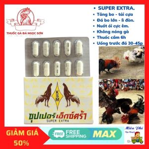 Tăng bo lớn -Tải cựa - siêu lì -cự mạnh -lướt ói.Viên trắng Công cho gà chọi [10 viên] Thuoc Nuôi Gà Đá.nuốt ói cực êm.