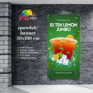 Cetak Spanduk Banner Es Teh Lemon Jumbo