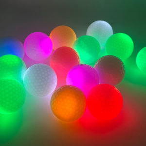 LED Golf Balls Glow in Dark Night Golfing Luminous Fluorescent Golf Ball Light Up Golf Balls for Night Practice