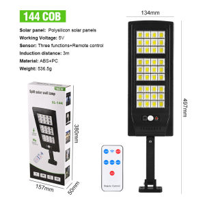 🥇【COD】Solar Powered Street Light High Brightness LED Solar Light Dusk to Dawn Security Flood Light with Remote Control Waterproof Outdoor LED Light Perfect for Garden Buy 1 Take 1