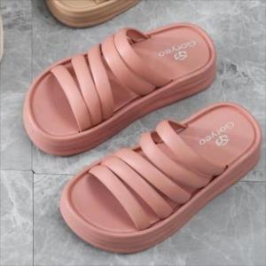 Sandal Karet PCU Slop FUJI Platform Ban Lima Polos LLS 868 36-41