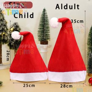 【Happy Time】LED Christmas Hat Santa Claus Snowman Elk Design for Kids Adults Xmas Party Holiday Accessories Warm Gift Decorations Cute Light Up Cap create Dreamy Ins Reels Atmosphere Photo Booth Setup