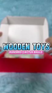 Gift Set 28pcs Wooden DIY Cactus Immortal Building Blocks Thailands Star Toy Fun and Educational