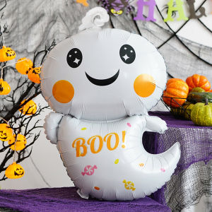 Halloween Foil Balloons Party Decorations Ghost Bat Pumpkin Spooky Theme Skull Witch Child Trick or Treat Party Banner Decor KIds Souvenir Giveaways