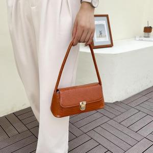 Túi xách nhỏ kiểu Pháp nữ đơn giản kiểu mới Triều Tiên kiểu dáng cá sấu thời trang túi vai đơn giản