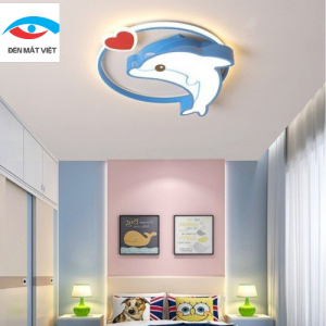 Đèn Ốp Trần Trang Trí Phòng Ngủ Cho Bé Trai Hình Cá Heo Đèn 3 Mầu MV-OT229 Công Suất 35w [Hàng CHÍNH HÃNG] Bảo Hành 2 Năm