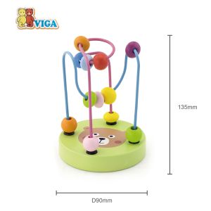 VIGA wooden toys cut wire beads