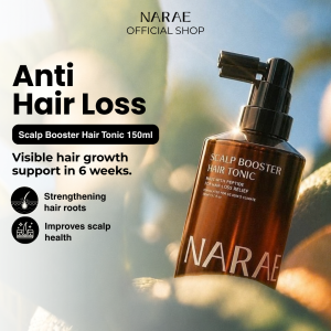 [NARAE] Scalp Booster Hair Tonic 150ml 【Hair Growth Tonic Anti Hair Fall Tonic with Peptide Cooling Effect For Tropical Scalps Reduce Visible Hair Fall Strengthens Hair Root 】