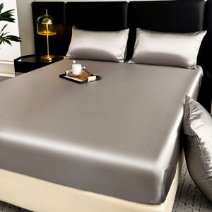 Abraca Dabra Smooth Silky Fitted Bedsheet Microfiber Satin Feel Mattress Cover Soft Breathable 360° Elastic Deep Pocket