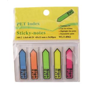 100 Pcs Sign Here Sticky Notes Sign Here Tabs Message Flags Arrows Labels Sticker Sign Here Flags for Office School