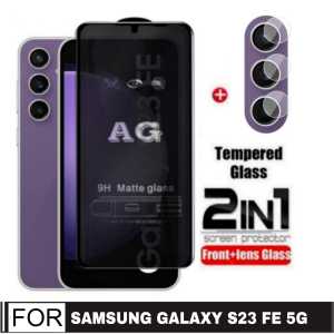 PAKET 2 INC 1 TEMPERED GLASS AG MATTE / KACA HITAM / ANTI MINYAK SAMSUNG GALAXY S23 FE 5G / A05 / A05S 2023 / A14 5G / A04 / A04E 2022 / XIAOMI POCO X5 PRO 5G / POCO F5