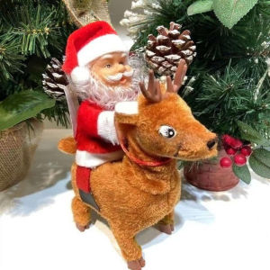 Electric Santa Claus Doll Music Dancing Shaking Head Singing Novelty Christmas Desktop Decor Toy for Kids Gift