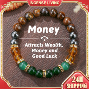 Blessed Lucky Charm Natural Obsidian Stone Bracelet for Men Women Health Wealth Wristband Gift 24H Shipping