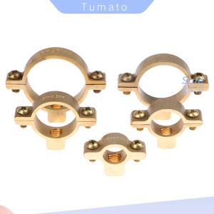 Tumato Fit 15 22 28 35 40mm OD Tube Brass M10 Pipe Clamp Bracket Support Hanger Fixed