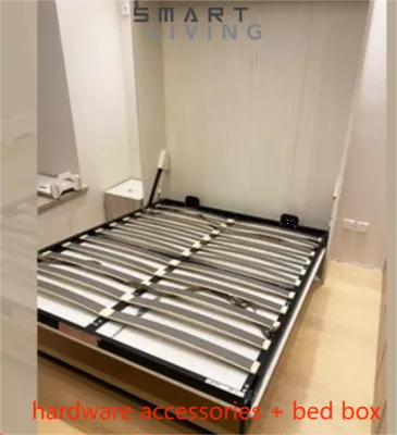 [Local stock single size & black color] Invisible bed Folding bed Murphy bed Small invisible bed hidden bed Smart folding bed Rollaway bed hardware accessories