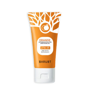 BARUBT /1PC Orange Exfoliating Gel Facial Glowing Blackhead Cleaner Body Exfoliating 1Menit 50g