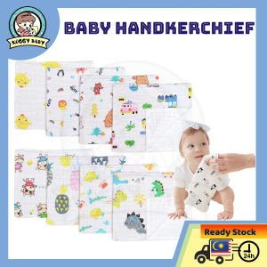 KOGGY (25cm*25cm) Baby Handkerchief 100% Cotton 6 layer Sapu Tangan Baby Cotton Soft Six Layers Gauze Newborn Baby Towel Wash Cloth Baby Handkerchief 6 layer Sapu Tangan 手巾 婴儿 手帕 手Muslin Baby Burp Cloths