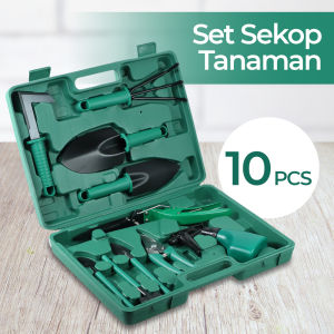 Garden Tools Kit 10pcs Set Sekop Tanaman Kebun Gunting Garpu Shovel LX